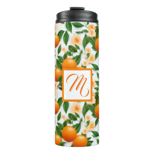 Valencia Orange and Blossom Personalised Thermal Tumbler