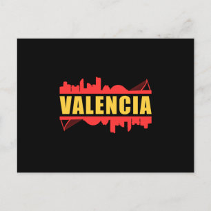 Valencia Spain City Skyline Cityscape Funny Gift Postcard