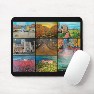 Valencia Spain Collage Painting by Alfred Fox Mouse Pad