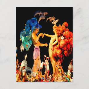 valencia spain falla nou campanar postcard