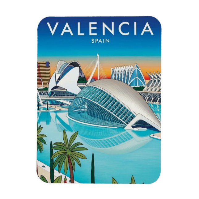 Valencia Spain Travel Magnet (Vertical)