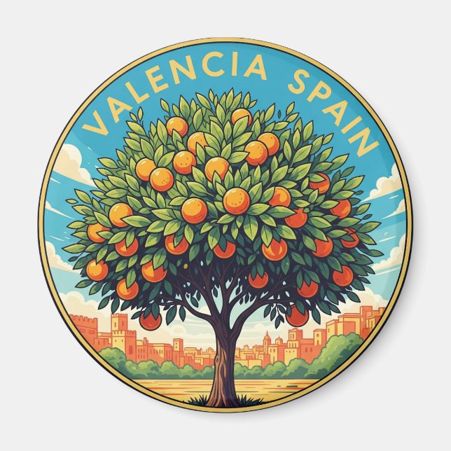 Valencia Spain Travel Magnet (Front)