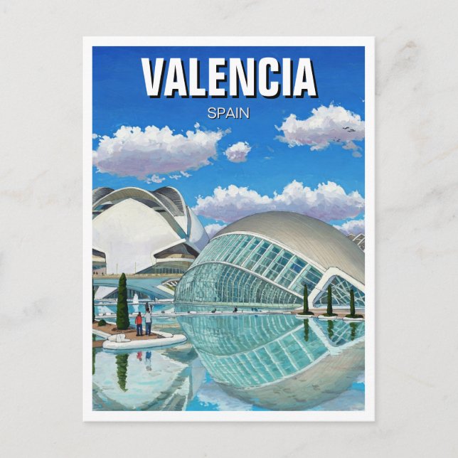 Valencia Spain Travel Postcard (Front)