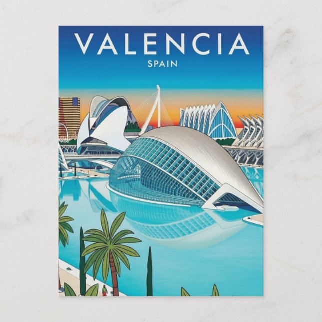 Valencia Spain Travel Postcard (Front)