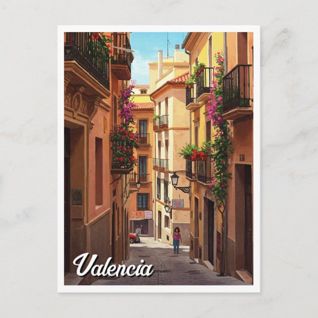 Valencia Spain Travel Postcard (Front)