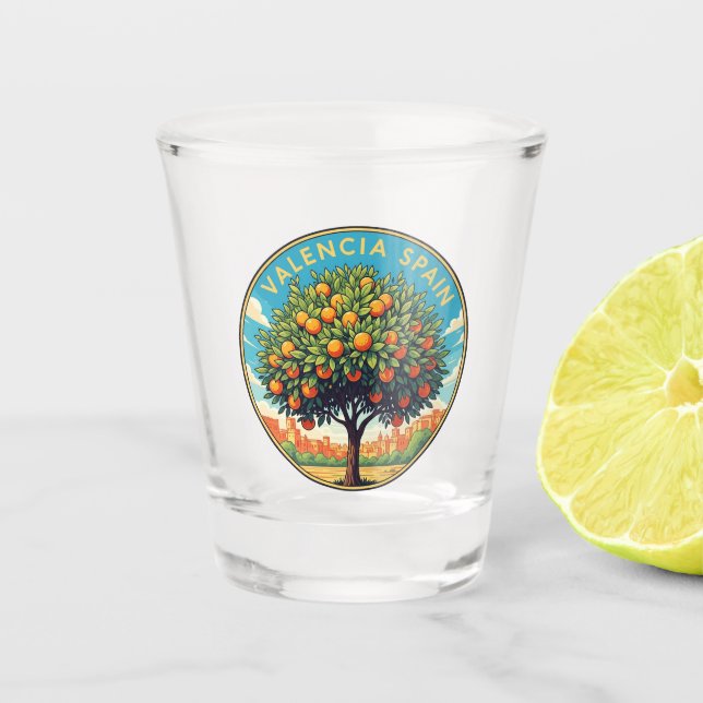 Valencia Spain Travel Shot Glass (Front)