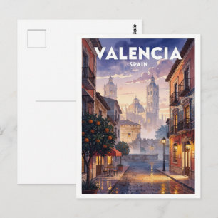 Valencia Spain Vintage Travel Postcard