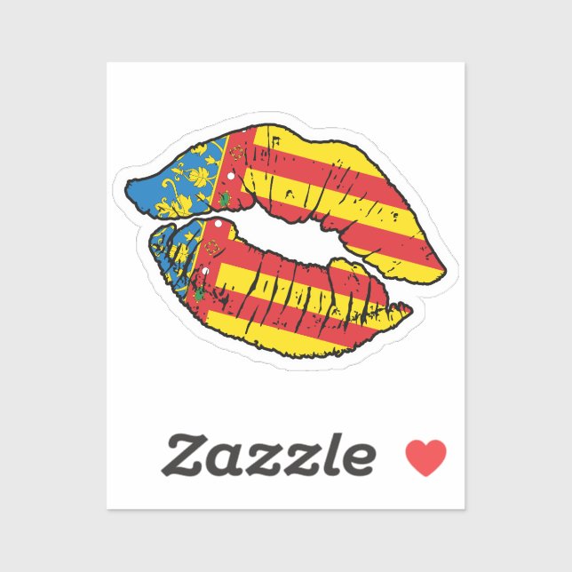 Valencia Valencian Lipstick Love Flag (Sheet)