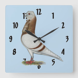 Valencian Figurita Pigeon Square Wall Clock
