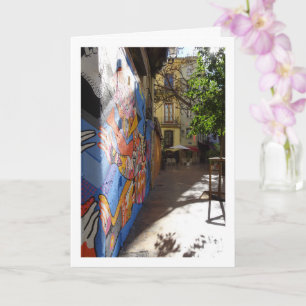 Valencian Street Art Portrait, Spain Card