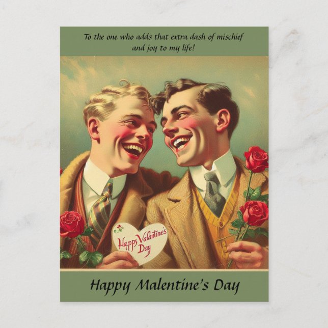 Valenitne 'Malentine's' Day Postcard (Front)