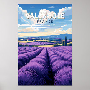 Valensole France Travel Art Vintage Poster