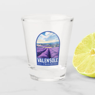 Valensole France Travel Art Vintage Shot Glass