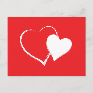 Valentijnsdag wenskaart met hartjes. postcard