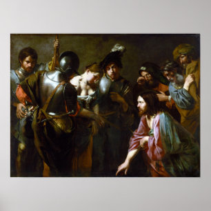 Valentin de Boulogne Christ and the Adulteress Poster