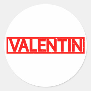 Valentin Stamp Classic Round Sticker