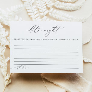 VALENTINA Elegant Minimal Date Night Ideas Card
