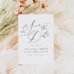 VALENTINA Elegant Minimalist Script Save the Date Invitation<br><div class="desc">The Valentina Collection features an elegant handwritten calligraphy script font and classic minimalist design. The timeless look will add the perfect touch to any wedding theme or colour scheme. Shop the entire collection for a cohesive aesthetic.</div>