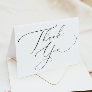 VALENTINA Elegant Typography Script Thank You Card