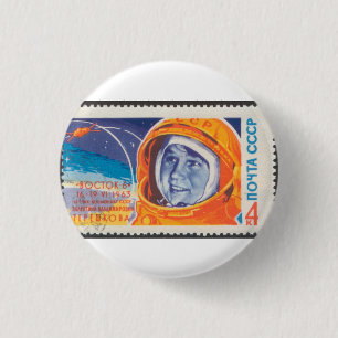 Valentina Vladimirovna 1st Woman in Space 3 Cm Round Badge