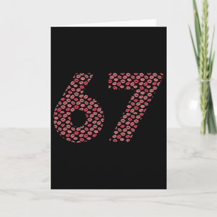 Valentine 67 Funny Kissy Lips Red Lipstick Kiss Si Card
