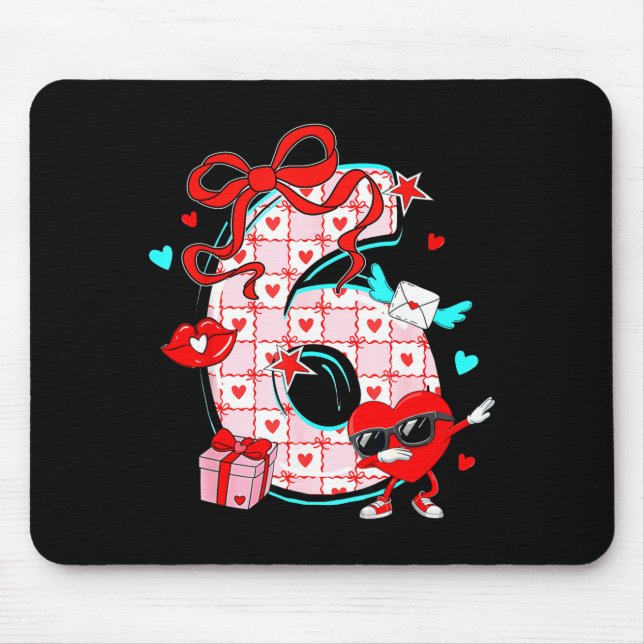 Valentine 67 Six Seven Meme Dabbing Hearts Matchin Mouse Pad (Front)