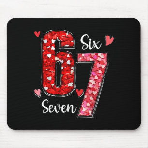 Valentine 67 Six Seven Meme Rose Hearts Valentine’ Mouse Pad