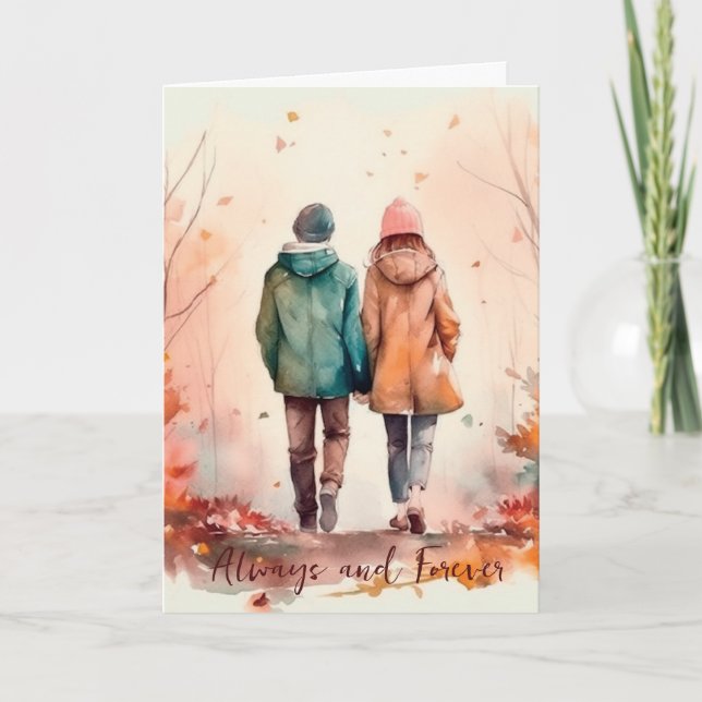 Valentine Anniversary Couple Card (Front)