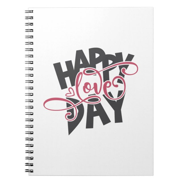 Valentine Art Happy Love Day Notebook (Front)
