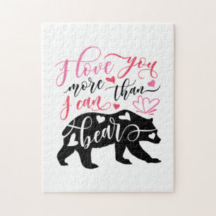 Valentine Art I Love You More Than I Can Bear Jigsaw Puzzle