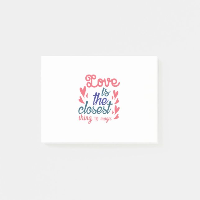 Valentine Art Love Is The Closest Post-it Notes (Front)