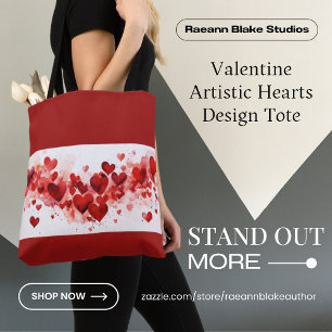 Valentine Artistic Heart Design Tote Bag