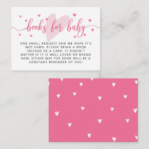 Valentine Baby Shower Book Request Enclosure Card