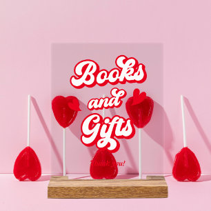 Valentine Baby Shower Books and Gifts Acrylic Sign