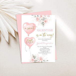 Valentine Baby Shower Girl Invitation