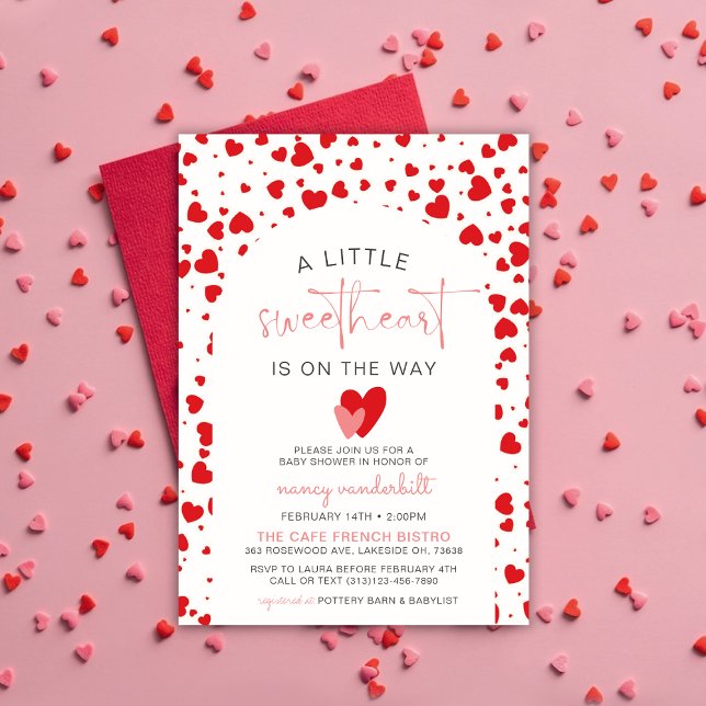 Valentine Baby Shower Invitation Template (Creator Uploaded)