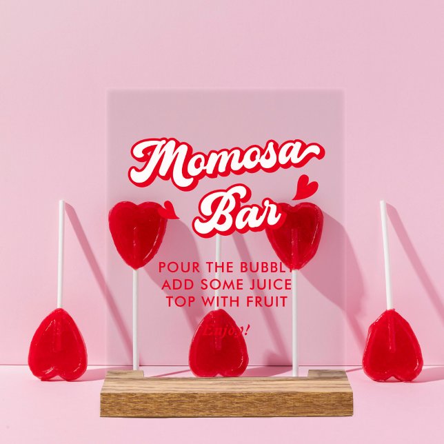 Valentine Baby Shower Momosa Bar Acrylic Sign (Creator Uploaded)