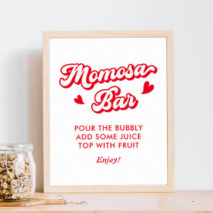 Valentine Baby Shower Momosa Bar Poster