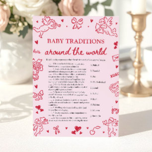 Valentine Baby Traditions Around The World Game Invitation