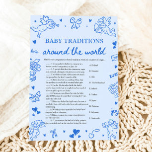 Valentine Baby Traditions Around The World Game Invitation