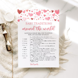 Valentine Baby Traditions Around The World Game Invitation