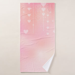 Valentine background bokeh hearts bath towel