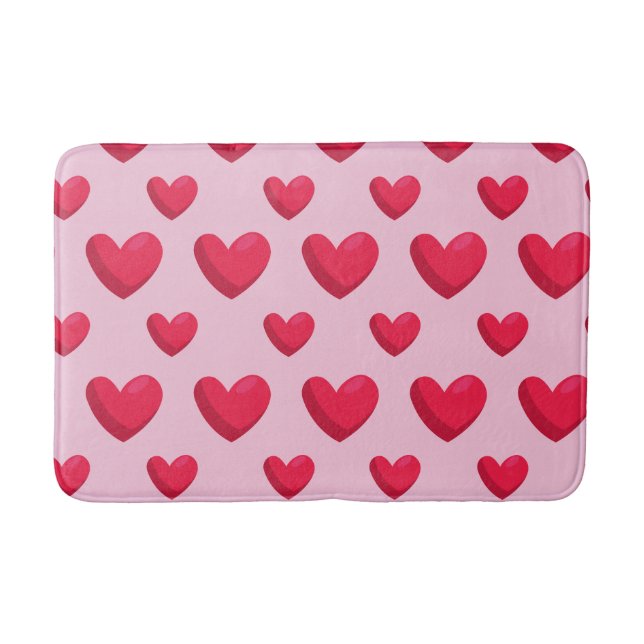 Valentine Background With Heart Love     Bath Mat (Front)