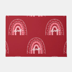 Valentine Background With Hearts Love Doormat