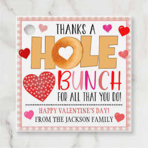 Valentine Bagel Gift Tag