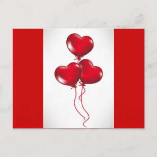 Valentine Balloons (3) Holiday Postcard