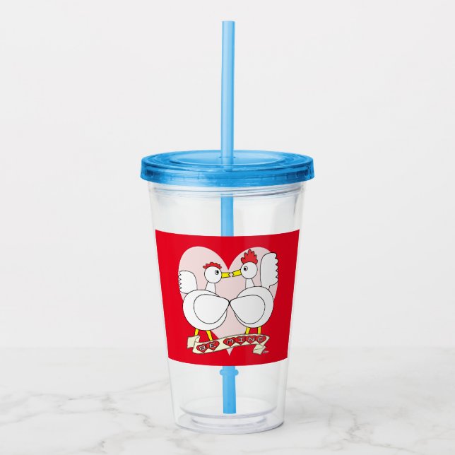 Valentine Be Mine Acrylic Tumbler (Front)