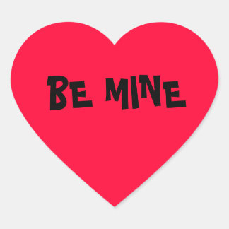 Valentine Be Mine Heart Sticker