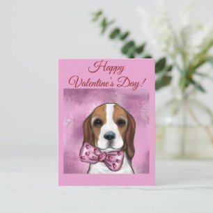 VALENTINE BEAGLE POSTCARD