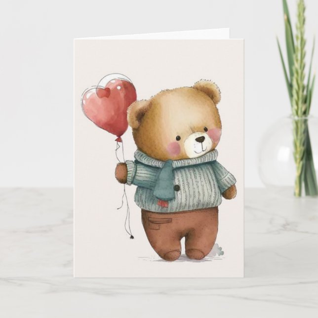 Valentine Bear Announcement (Front)